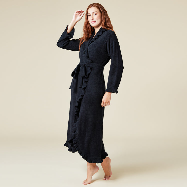 Softies Perfectly Draped 51" Ruffle Chenille Robe