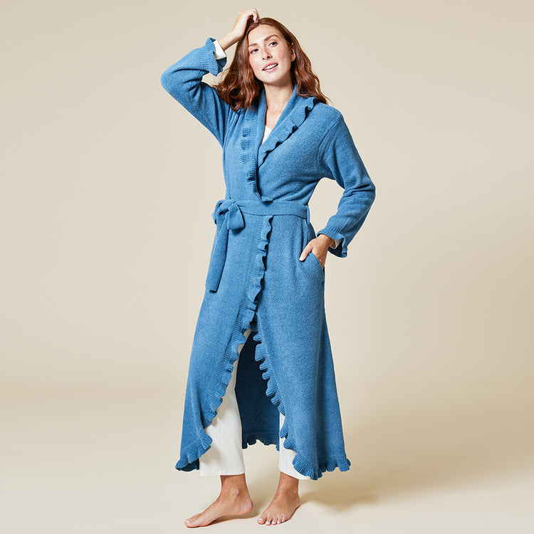 Softies Perfectly Draped 51" Ruffle Chenille Robe