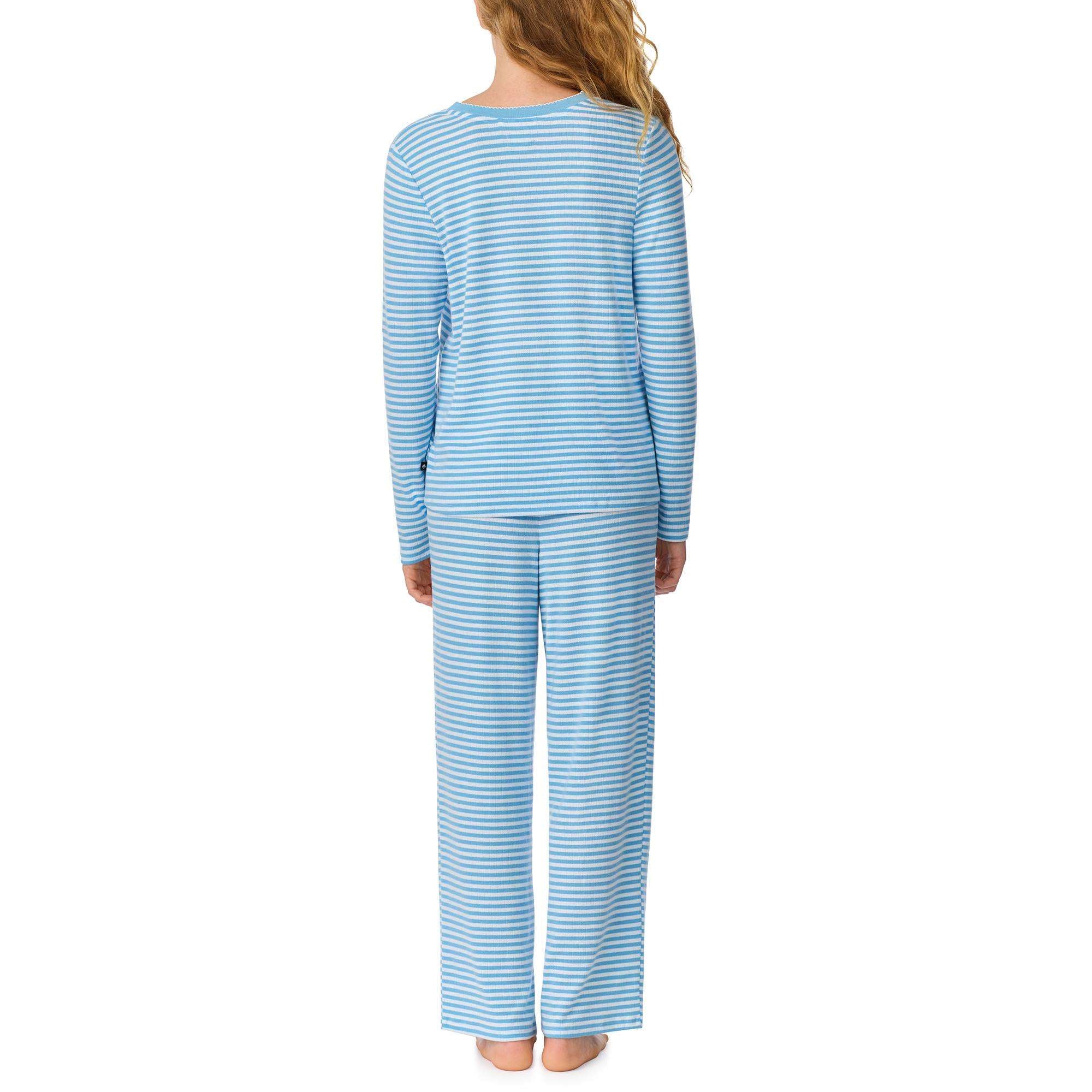 Kate Spade Pointelle L/S Henley Pant PJ Set