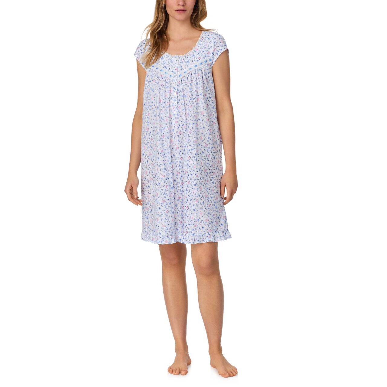 Eileen West Short Cap Sleeve Cotton Jersey Nightgown