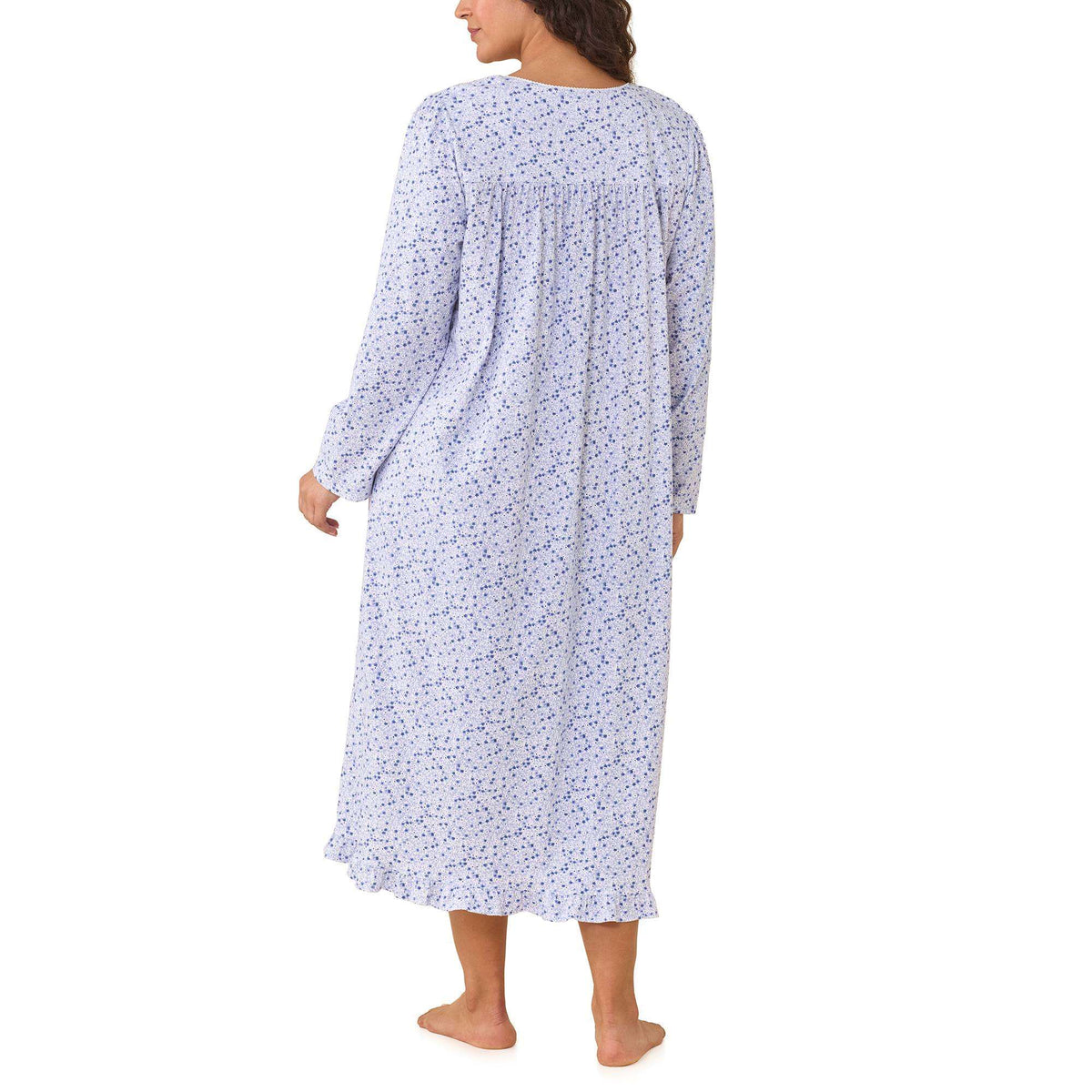 Eileen West 100% Cotton Peached Jersey 48" L/S Long Nightgown