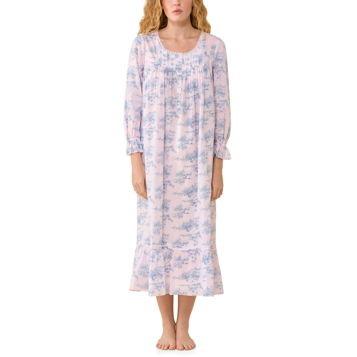 Eileen West Cotton Woven Lawn 50" Ballet L/S NIghtgown
