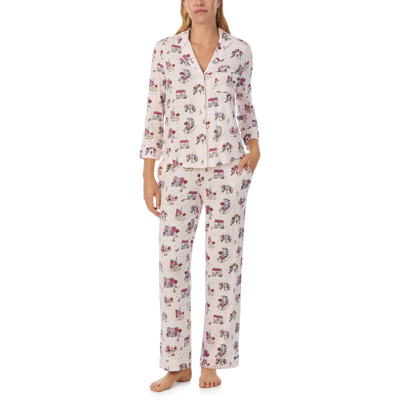 Kate Spade Printed 3/4 Sleeve PJ Set