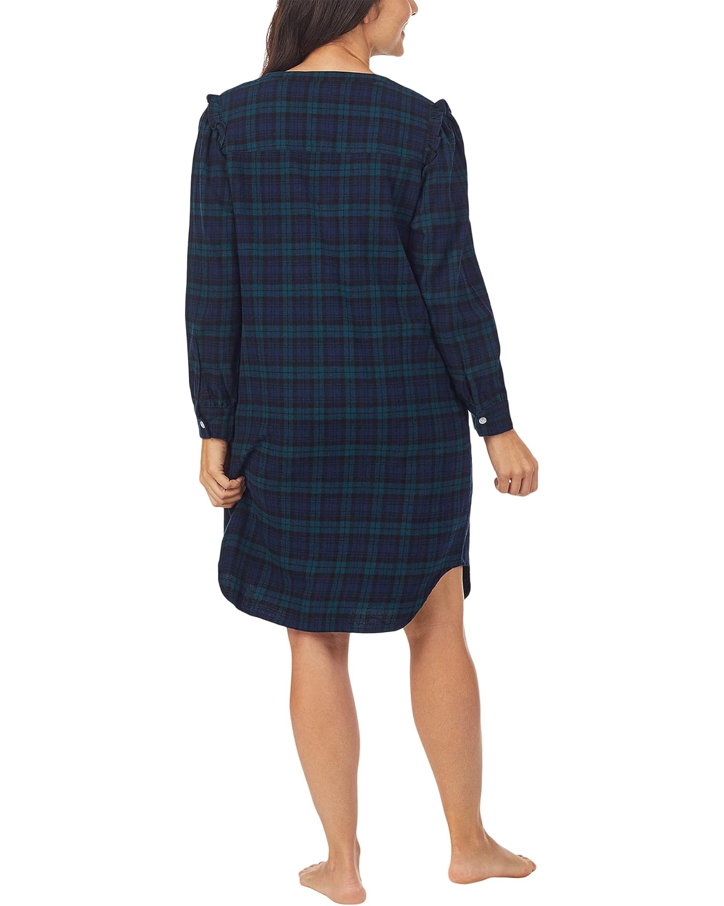 Lanz of Salzburg Long Sleeve Short Flannel Gown