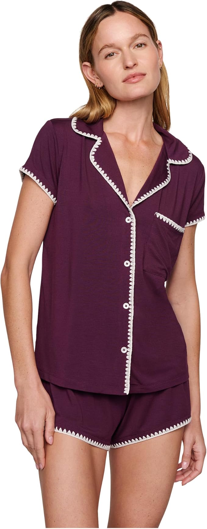 Eberjey Frida Whip Stitch Short PJ Set