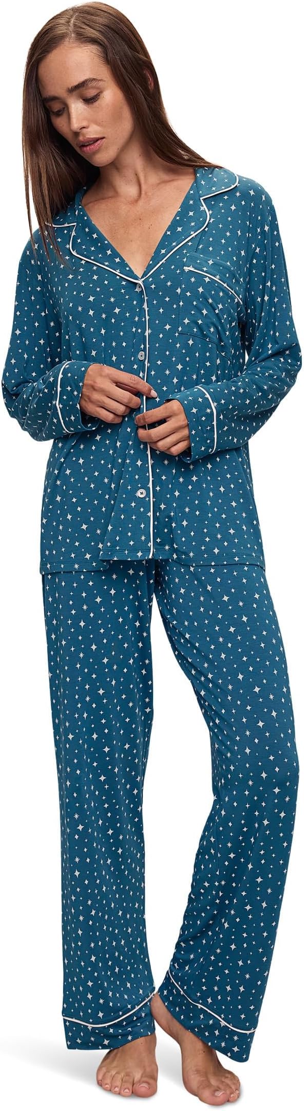 Eberjey Gisele Printed Long PJ Set