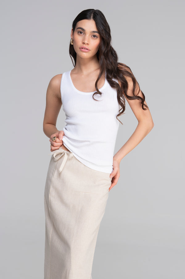 Oscalito 100% Cotton Tank Top- Scoop neckline