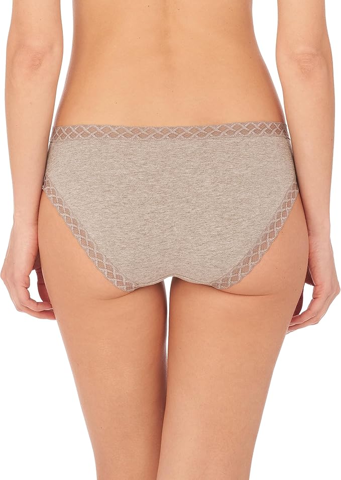 Natori Bliss Cotton French Cut Panty- Light Grey Heather