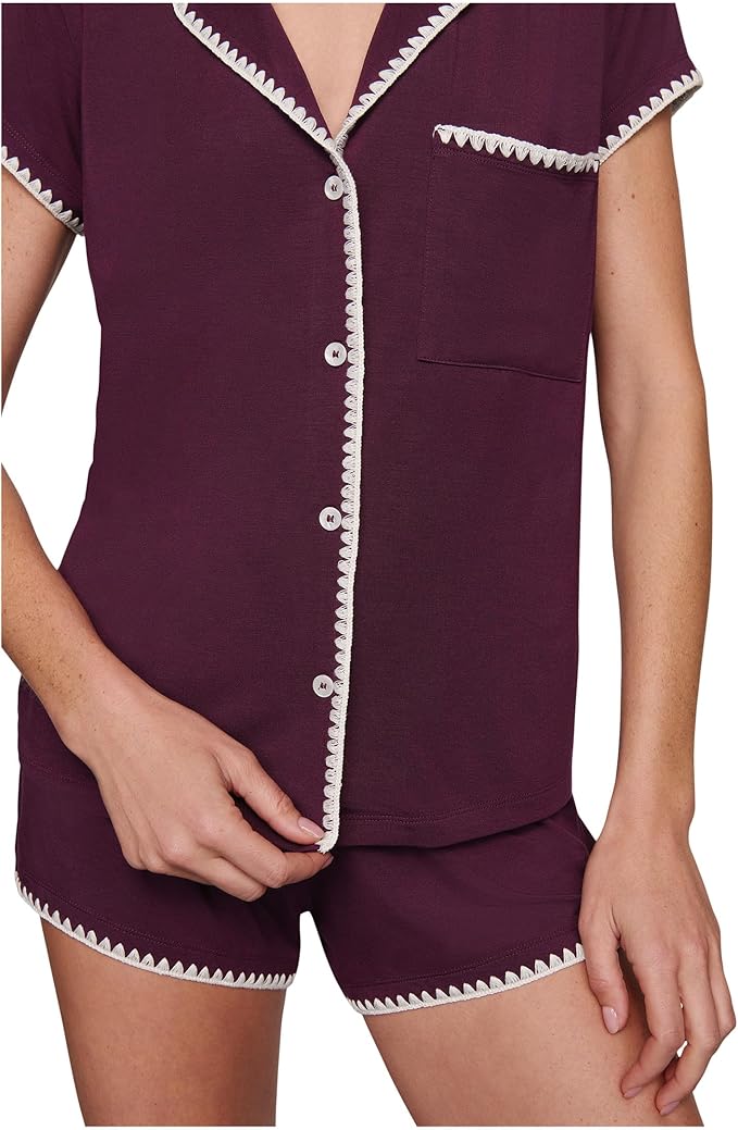 Eberjey Frida Whip Stitch Short PJ Set