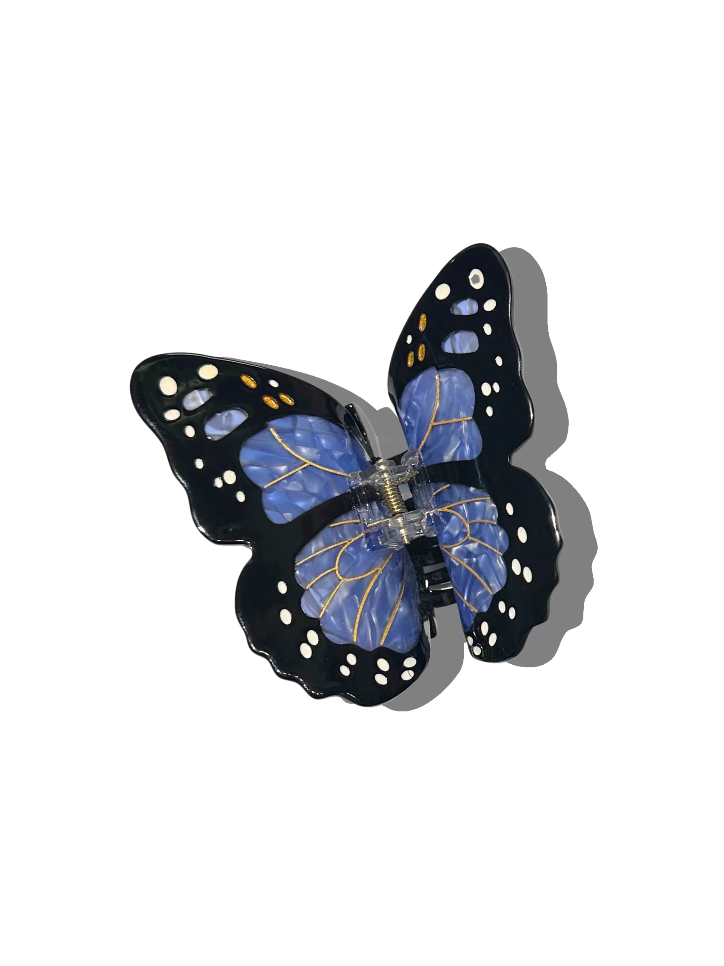 Solar Eclipse Hand Painted Monach Butterfly Claw Hair Clip
