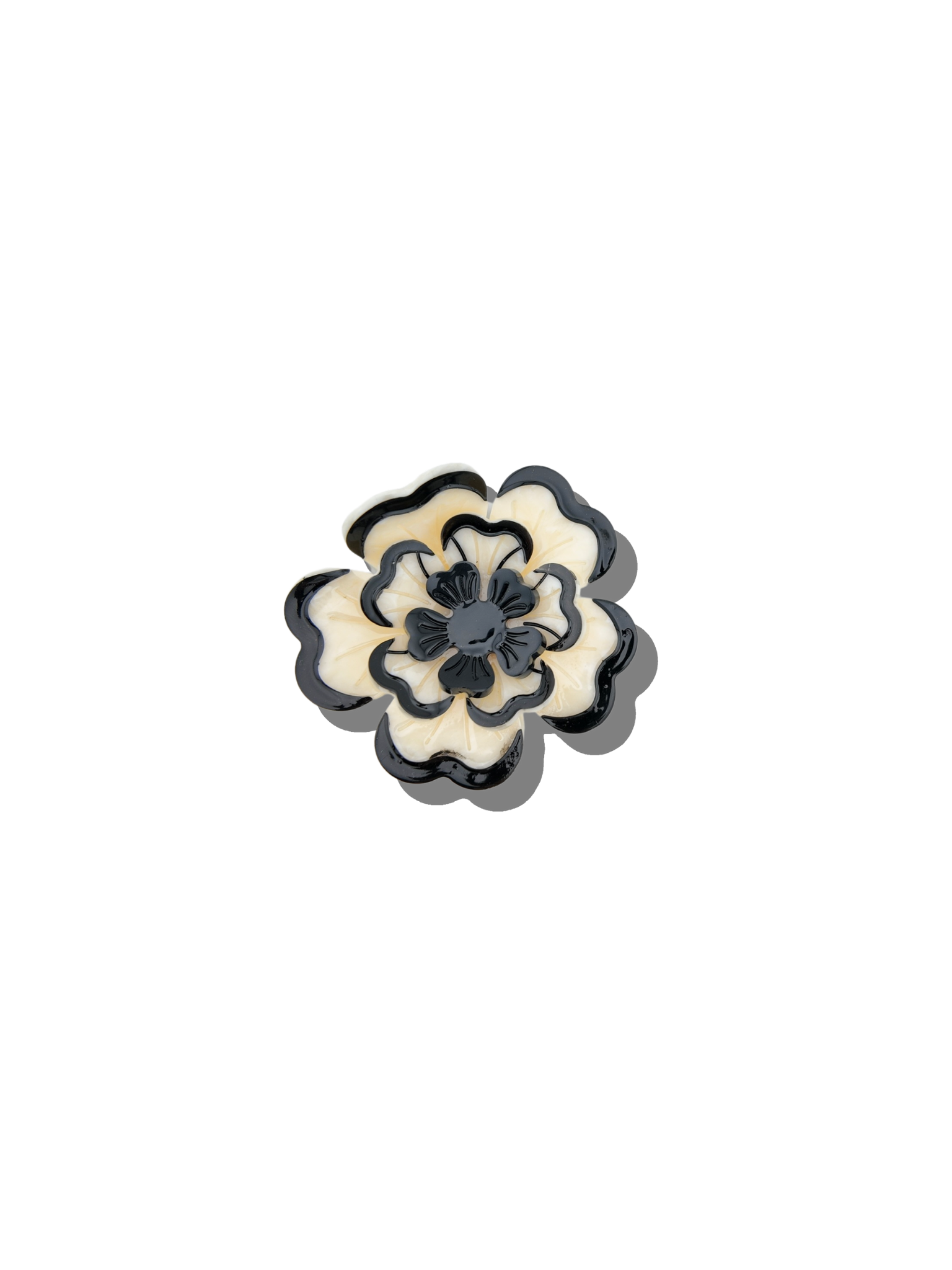 Hand-painted Origami Dianthus Flower Hair Clip