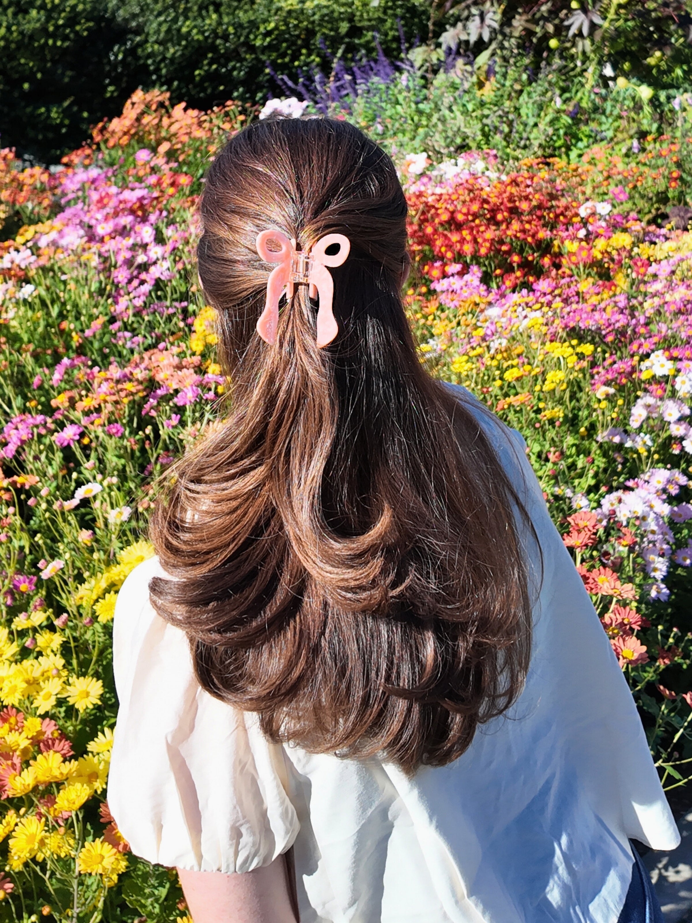 Solar Eclipse Hand-Painted Coquette Bow Claw Clip