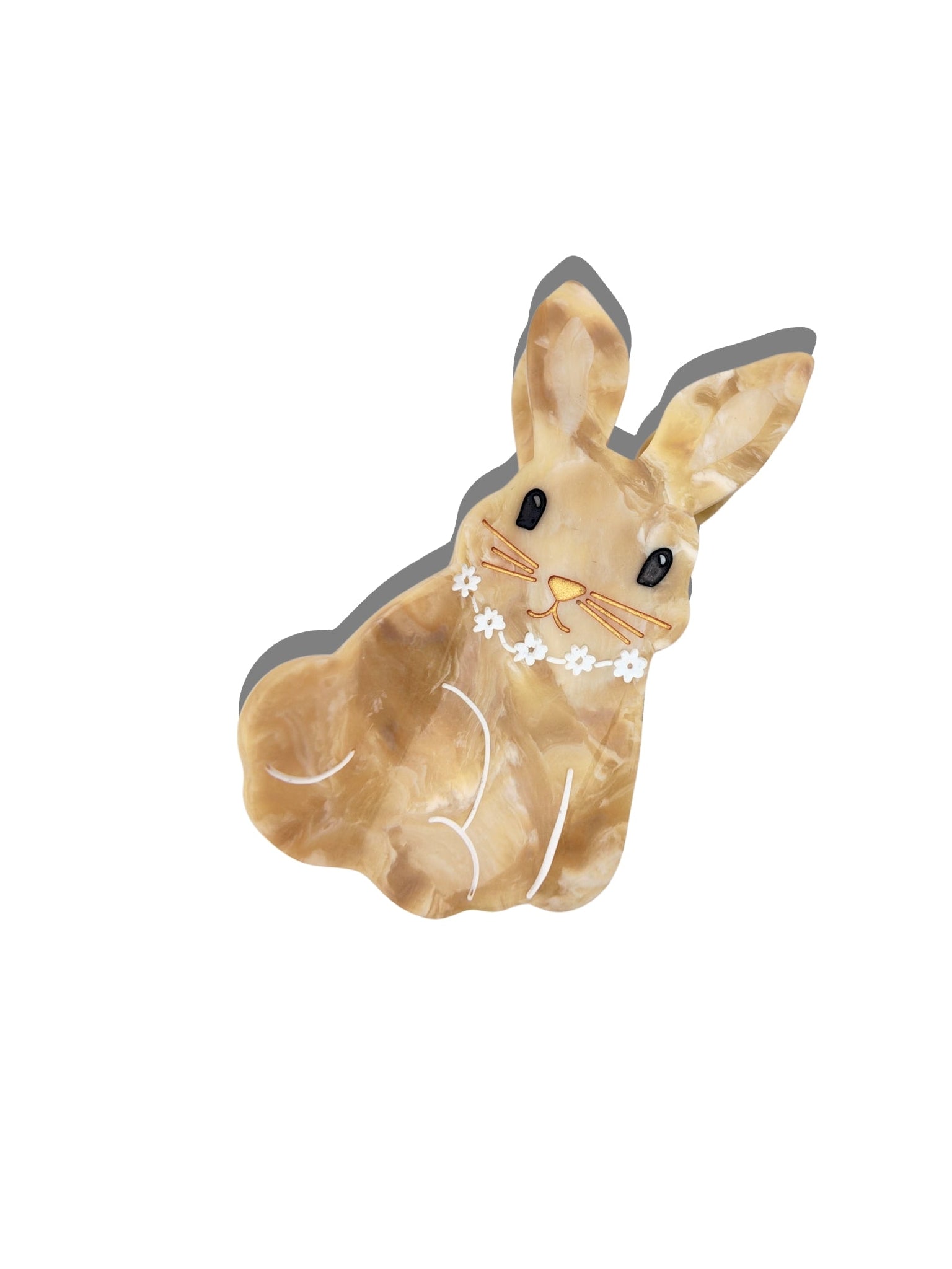 Solar Eclipse Hand-Painted Bunny Claw Hair Clip