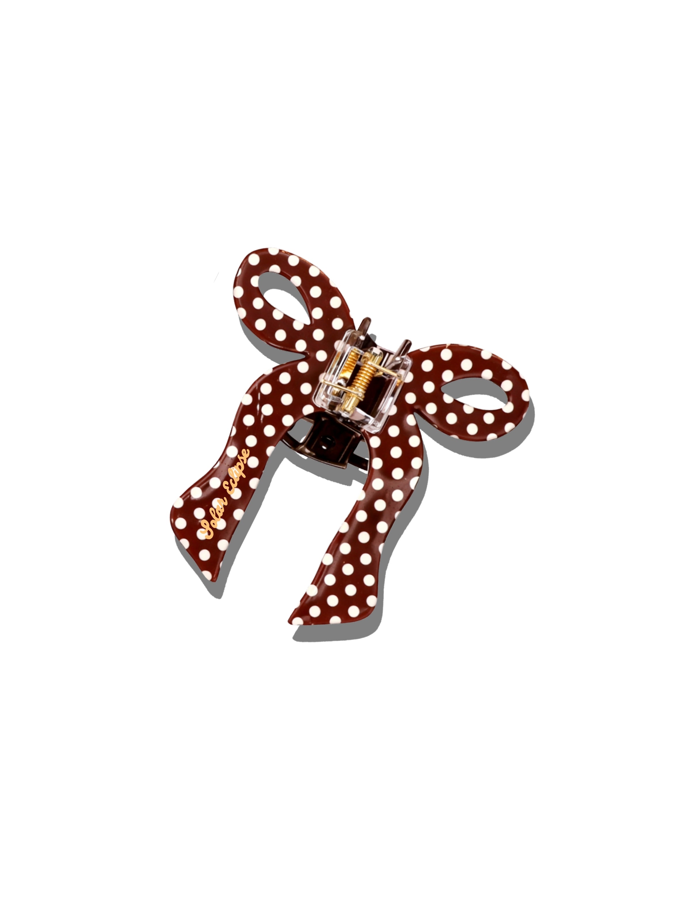 Solar Eclipse Hand-Painted Coquette Bow Claw Hair Clip