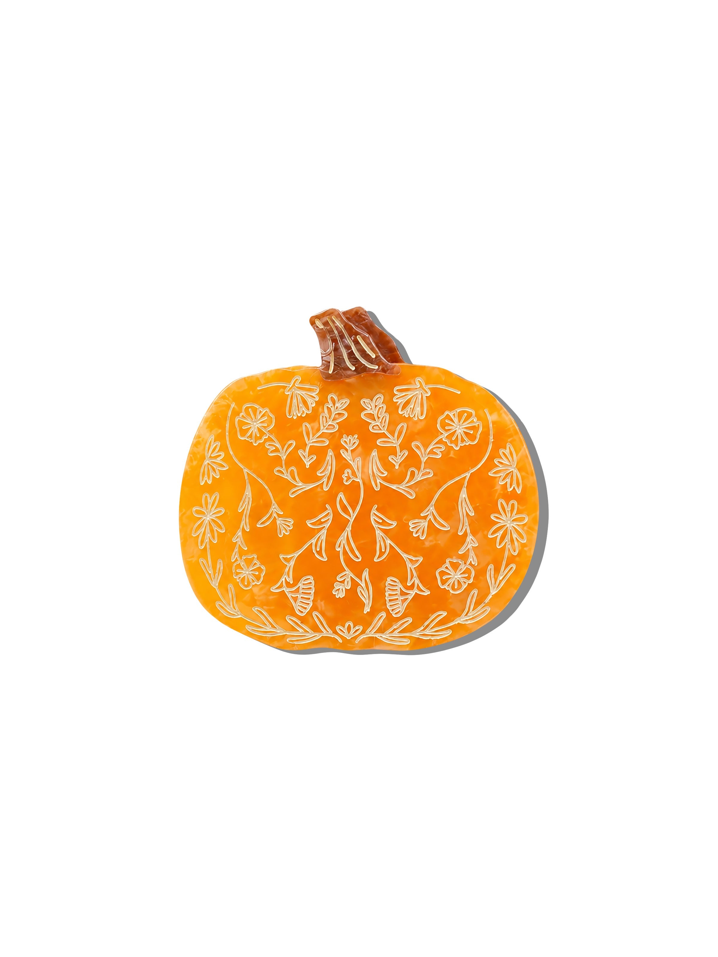 Solar Eclipse Hand-painted Folklore Pumpkin Claw Hair Clip