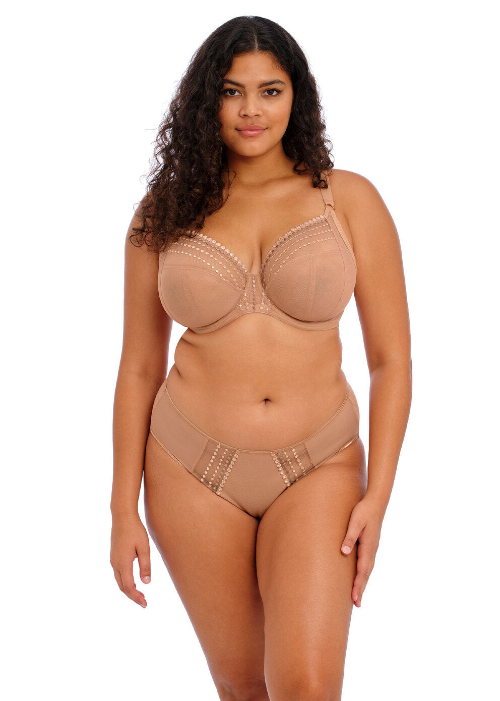 Elomi Matilda Underwire Plunge Bra - Cafe Au Lait