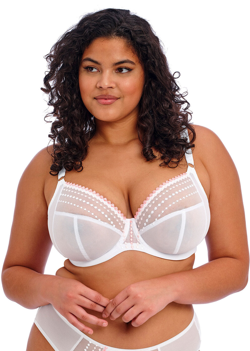 Elomi Matilda Underwire Plunge Bra - White