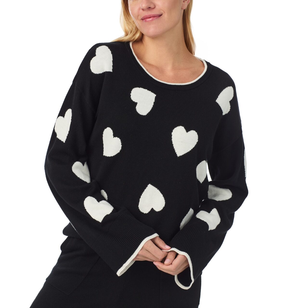Kate Spade Scattered Heart L/S Sweater Pant PJ Set