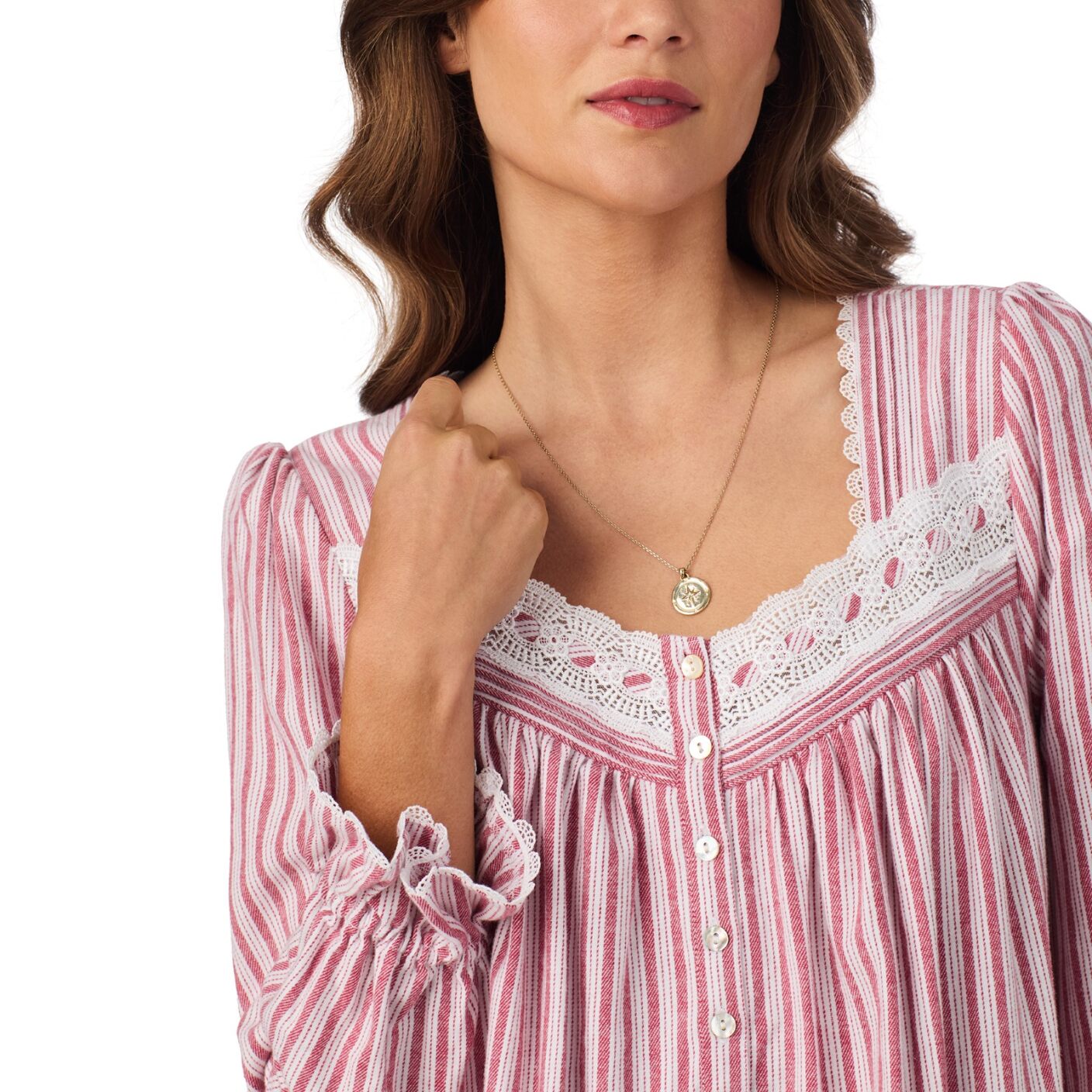 Eileen West Flannel 50" L/S Ballet Nightgown