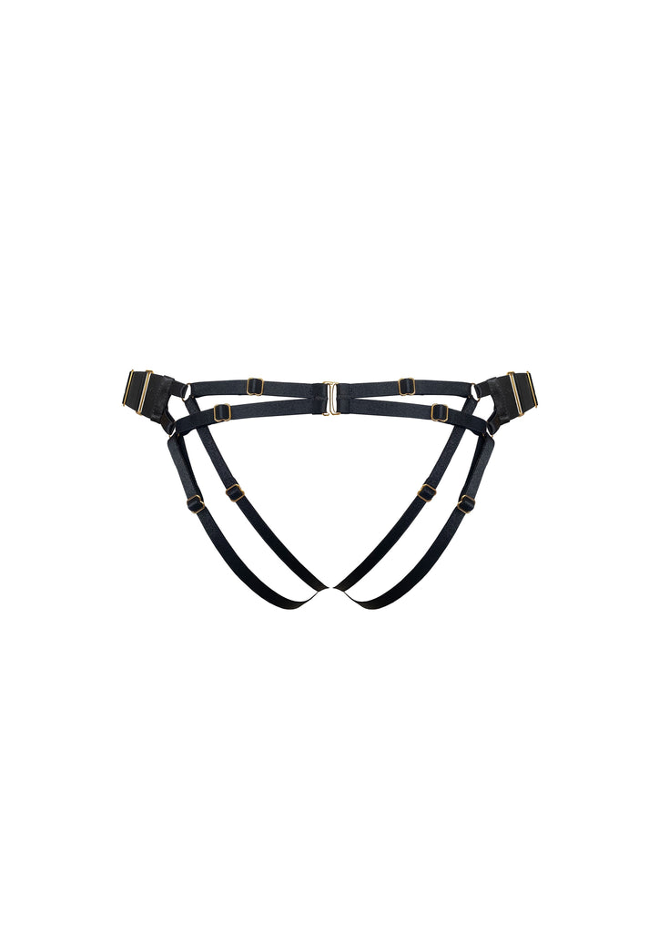 Bordelle Alta Open Back Brief Black Small