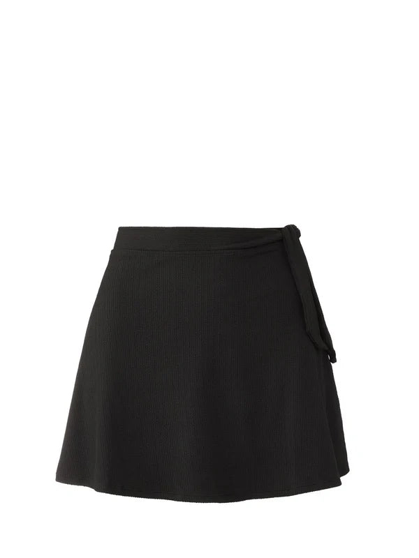 black versatile swim skirt 

