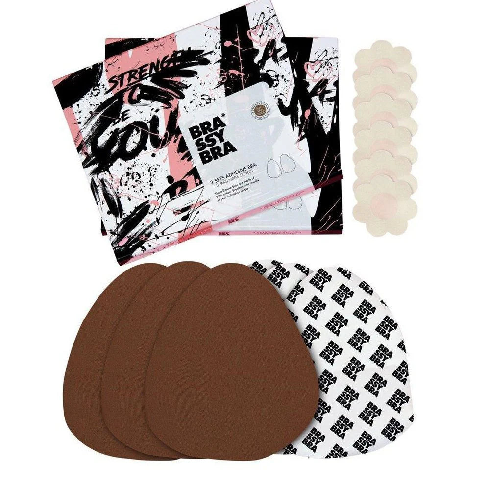 Brassy Bra Set Adhesive Bra chocolate