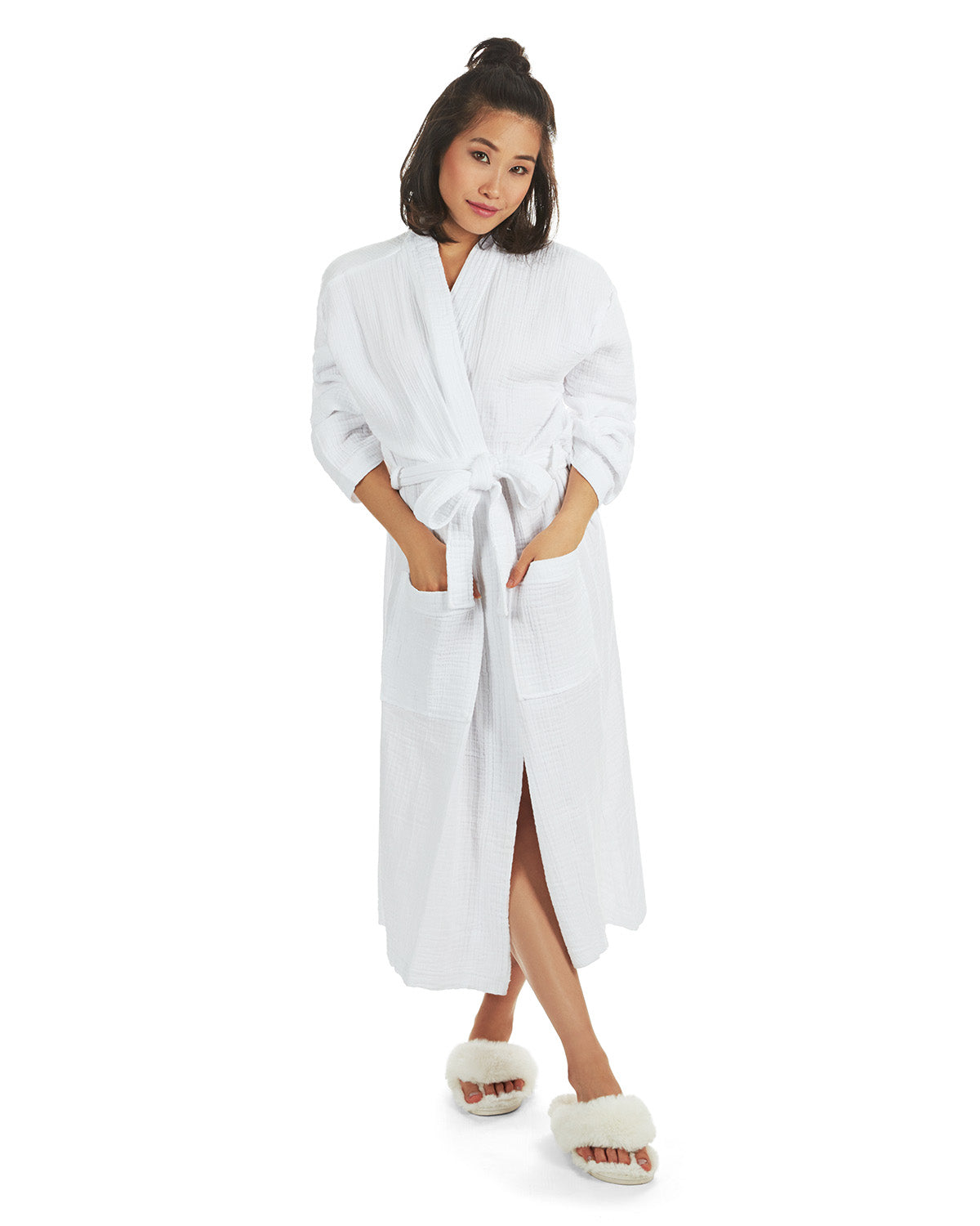MeMoi Woven Gauze Kimono Robe