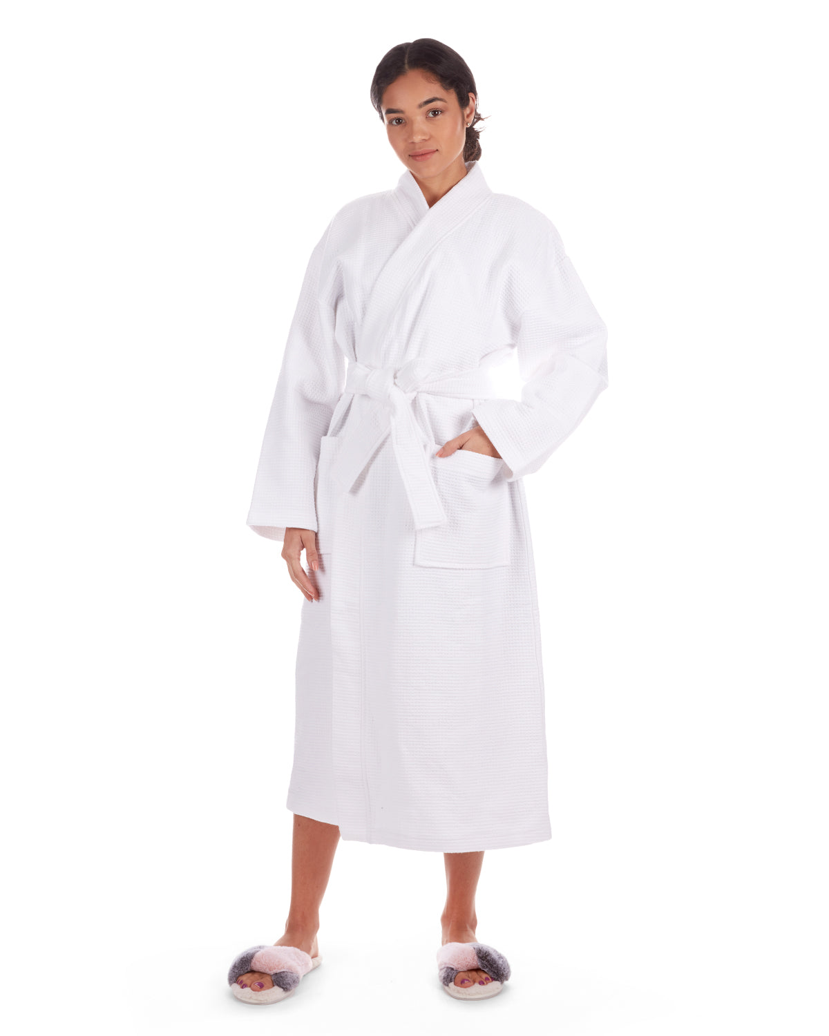 MeMoi Woven Waffle Kimono Robe
