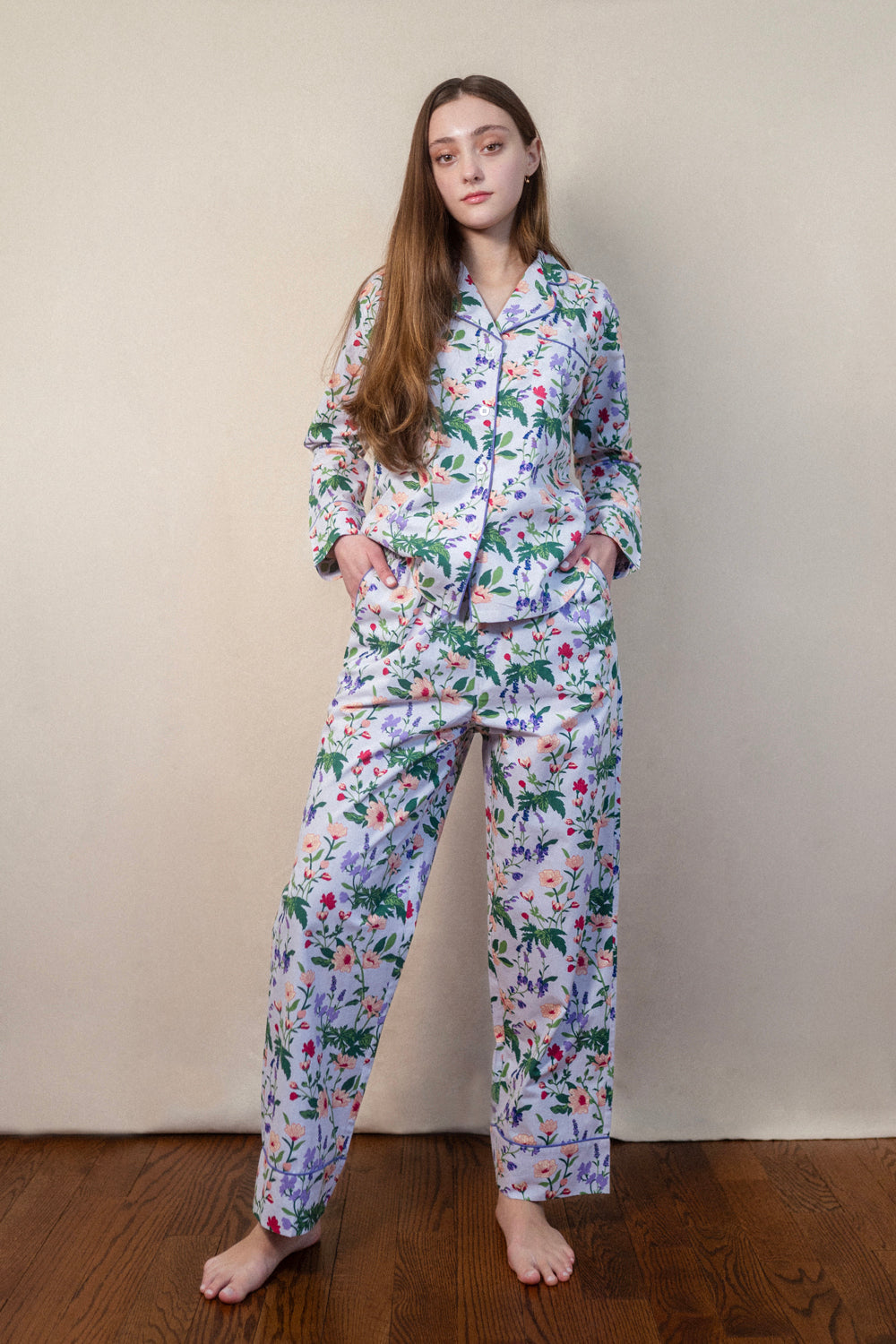 Denise Rae Garden Groove Long PJ Set
