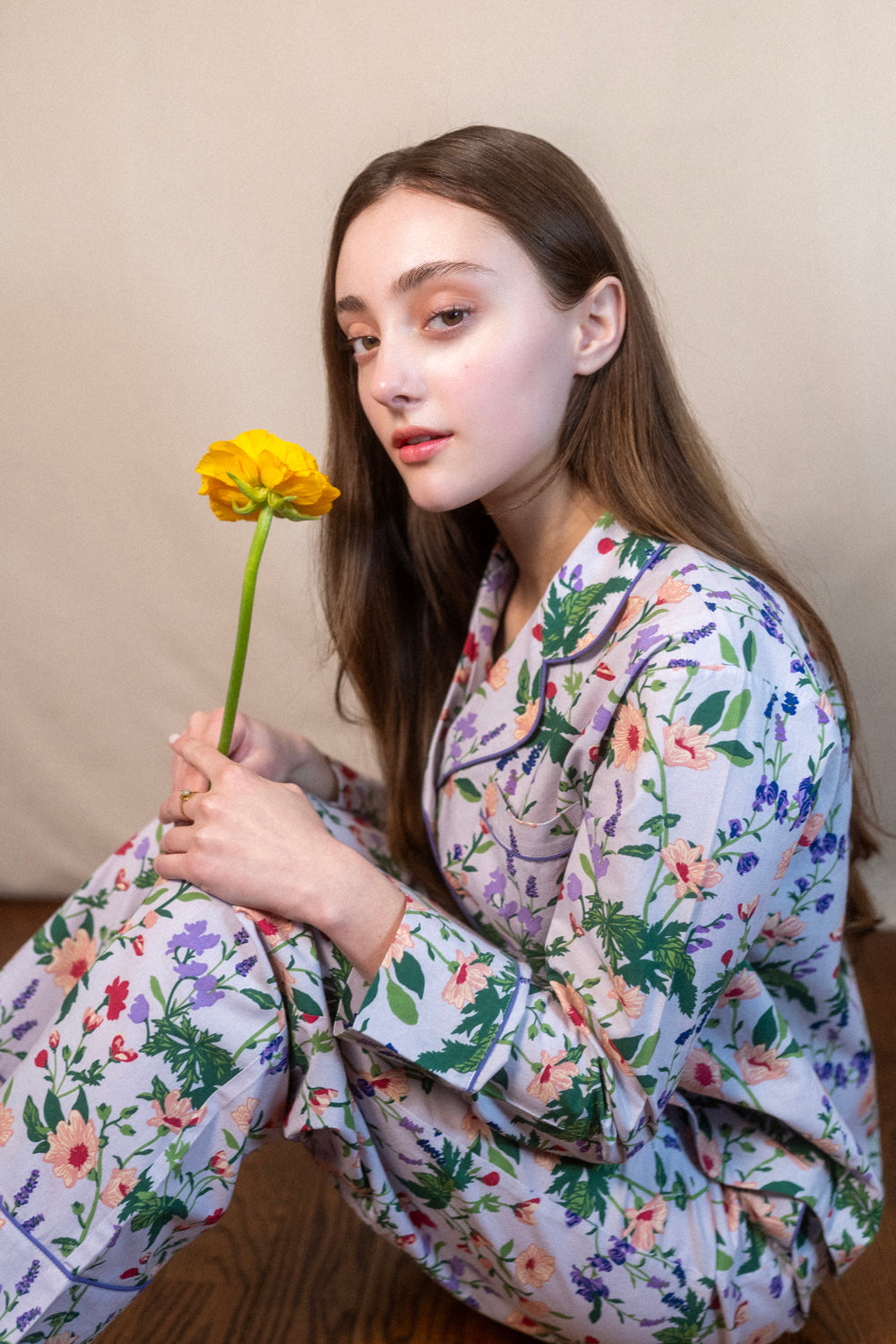 Denise Rae Garden Groove Long PJ Set