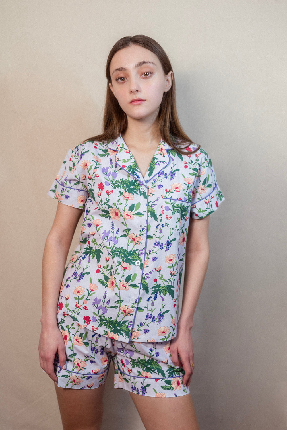 Denise Rae Garden Groove Short PJ Set