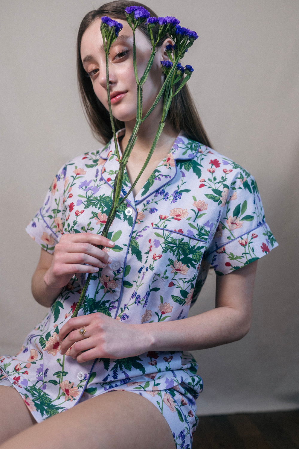Denise Rae Garden Groove Short PJ Set