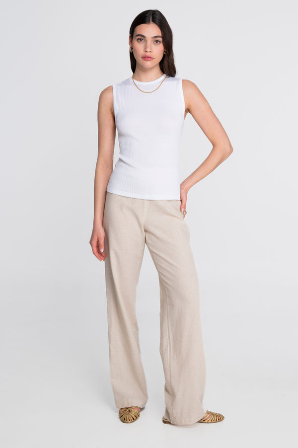 Oscalito 100% Cotton Tank Top- High Neckline