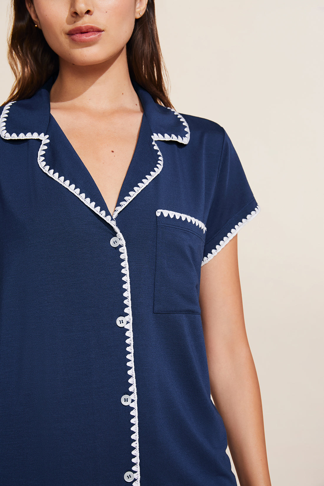 Eberjey Frida Whip Stitch Short PJ Set