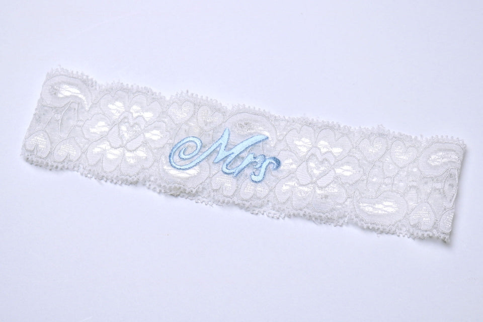 Simply Charming "Mrs" Stretch Lace Garter