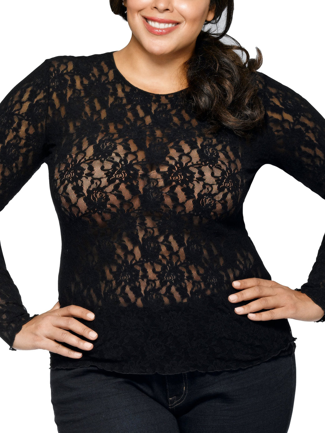 Hanky Panky Plus Size Unlined Lace Top