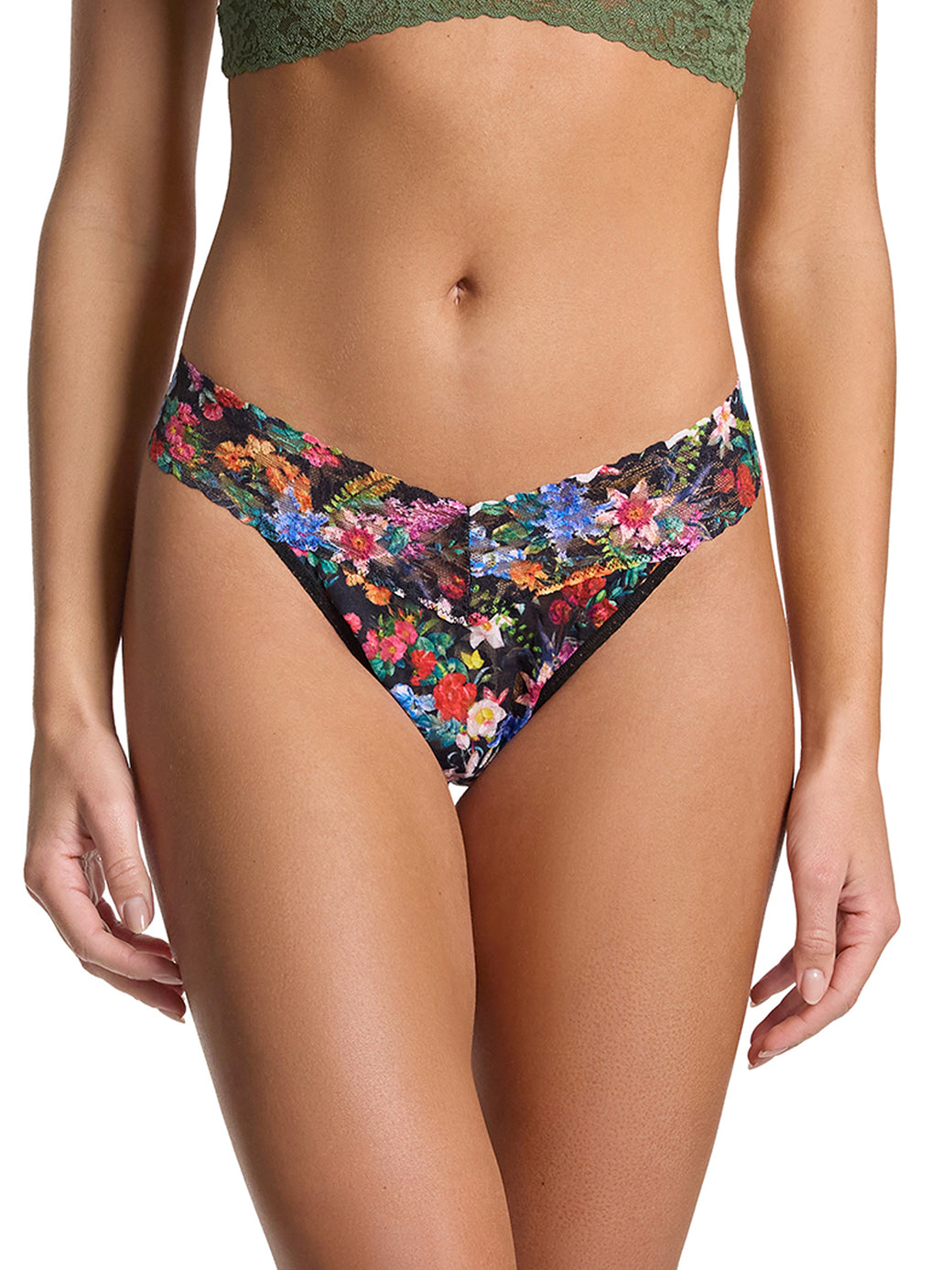 Hanky Panky Printed Signature Lace Original Rise Thong