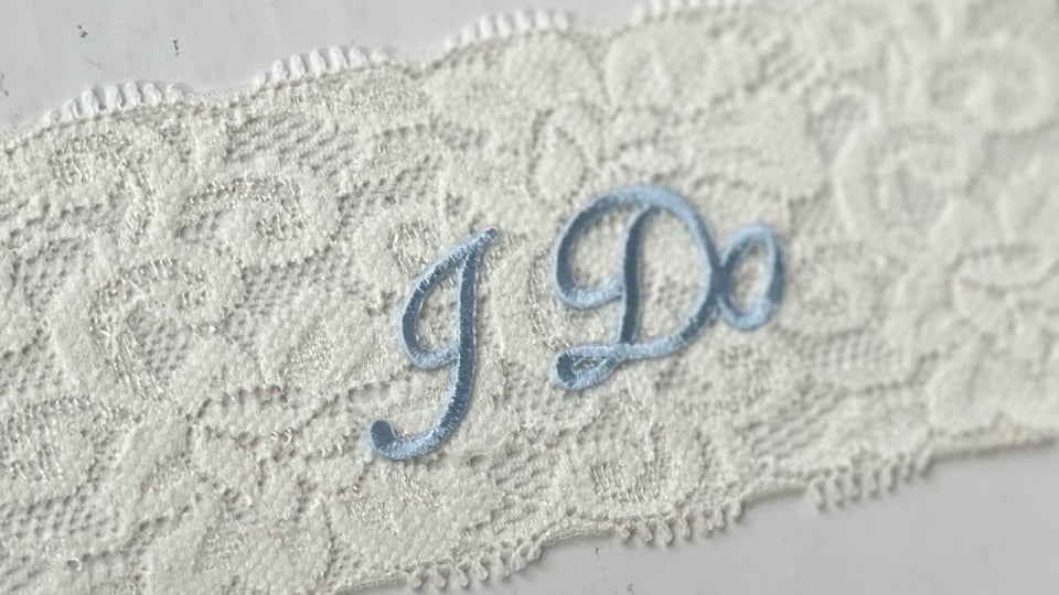 Simply Charming "I Do" Stretch Lace Garter