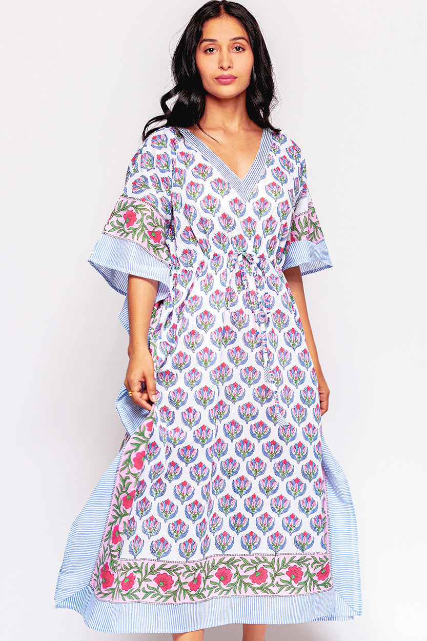 Sevya Handmade Anjali Block Print Caftan