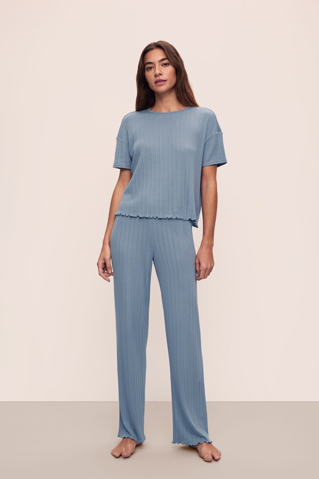 Eberjey Pointelle Short Sleeve Tee
