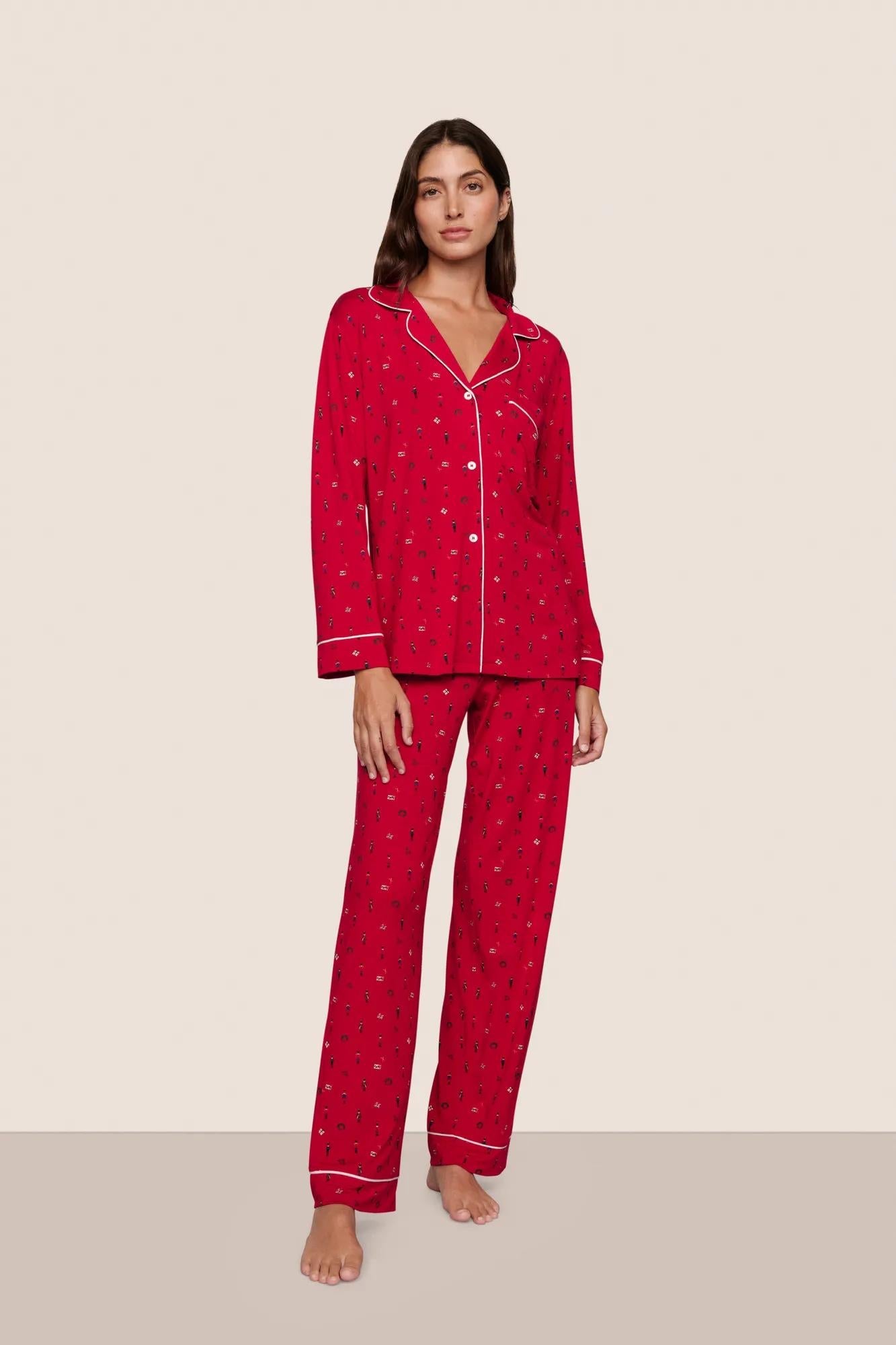 Eberjey Gisele Printed Long PJ Set