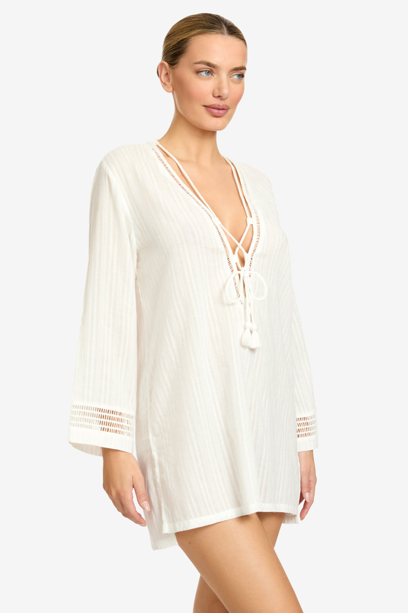 Robin Piccone Marina Lace Up Tunic