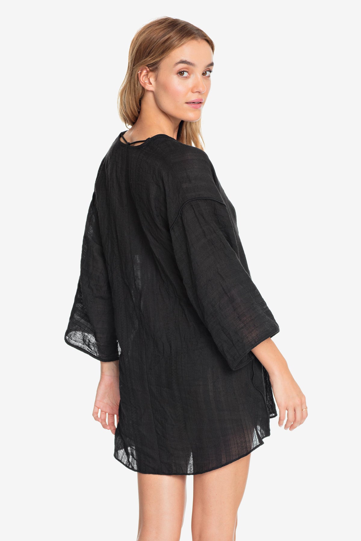 Robin Piccone Michelle Lace Up Tunic Cover Up