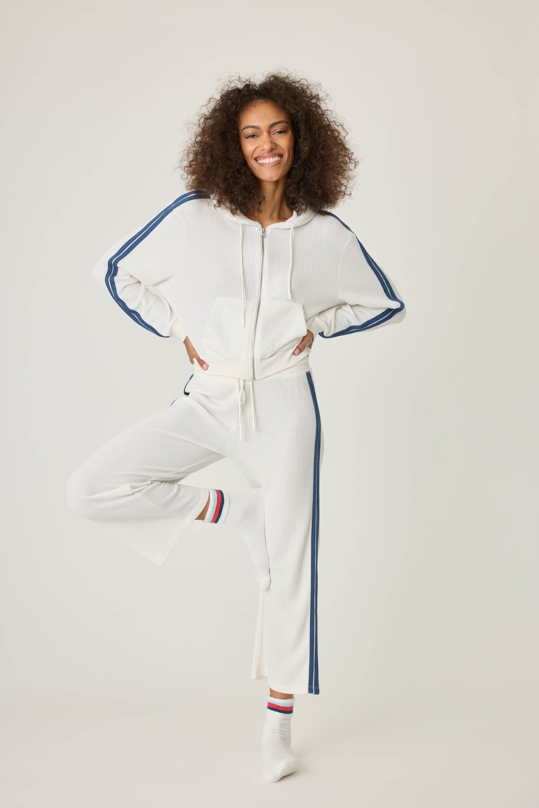 P.J. Salvage Back on Track Crop Waffle Lounge Pant