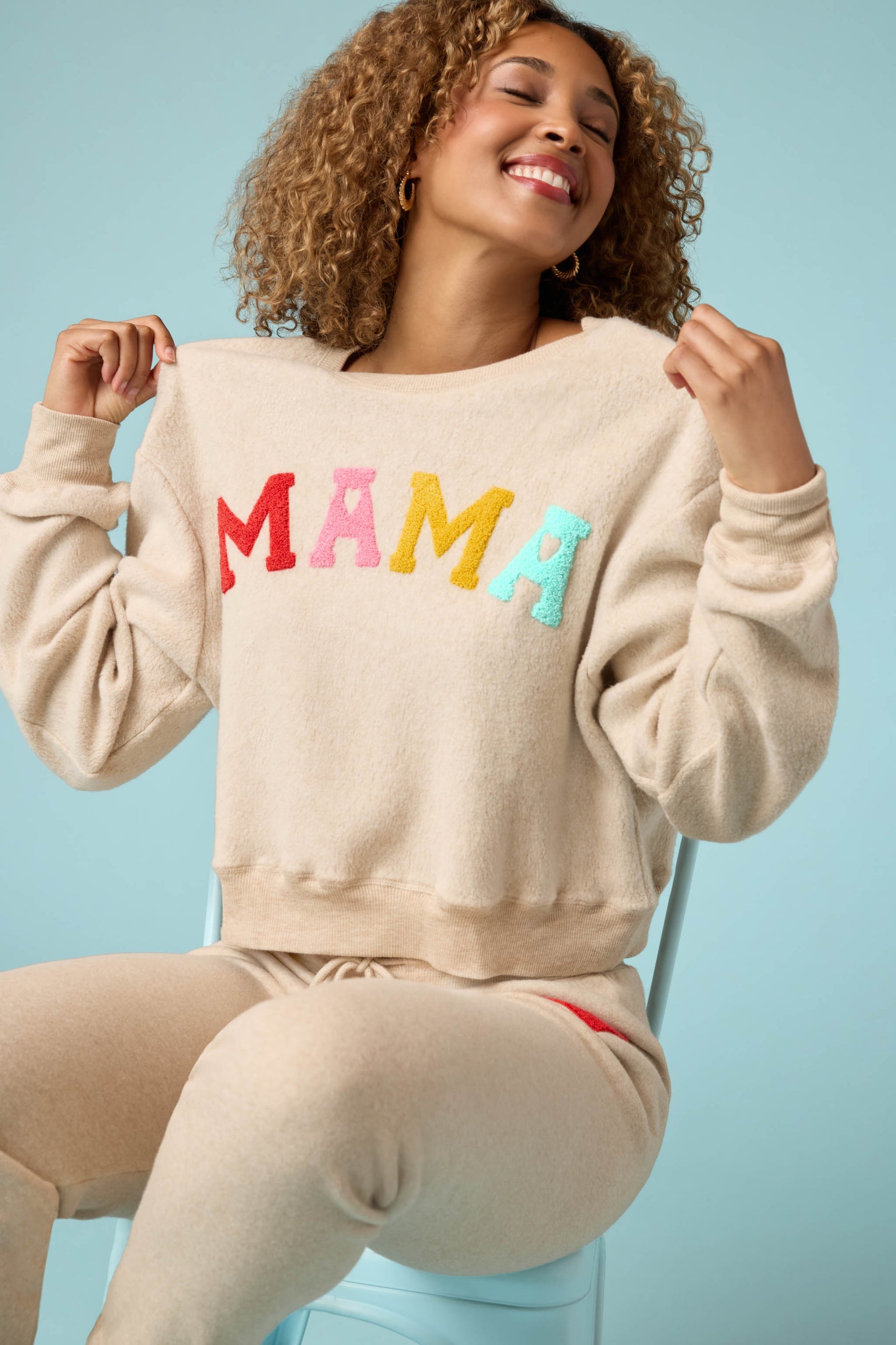 P.J. Salvage For the Mama`s Embroidered Banded Jogger Pant
