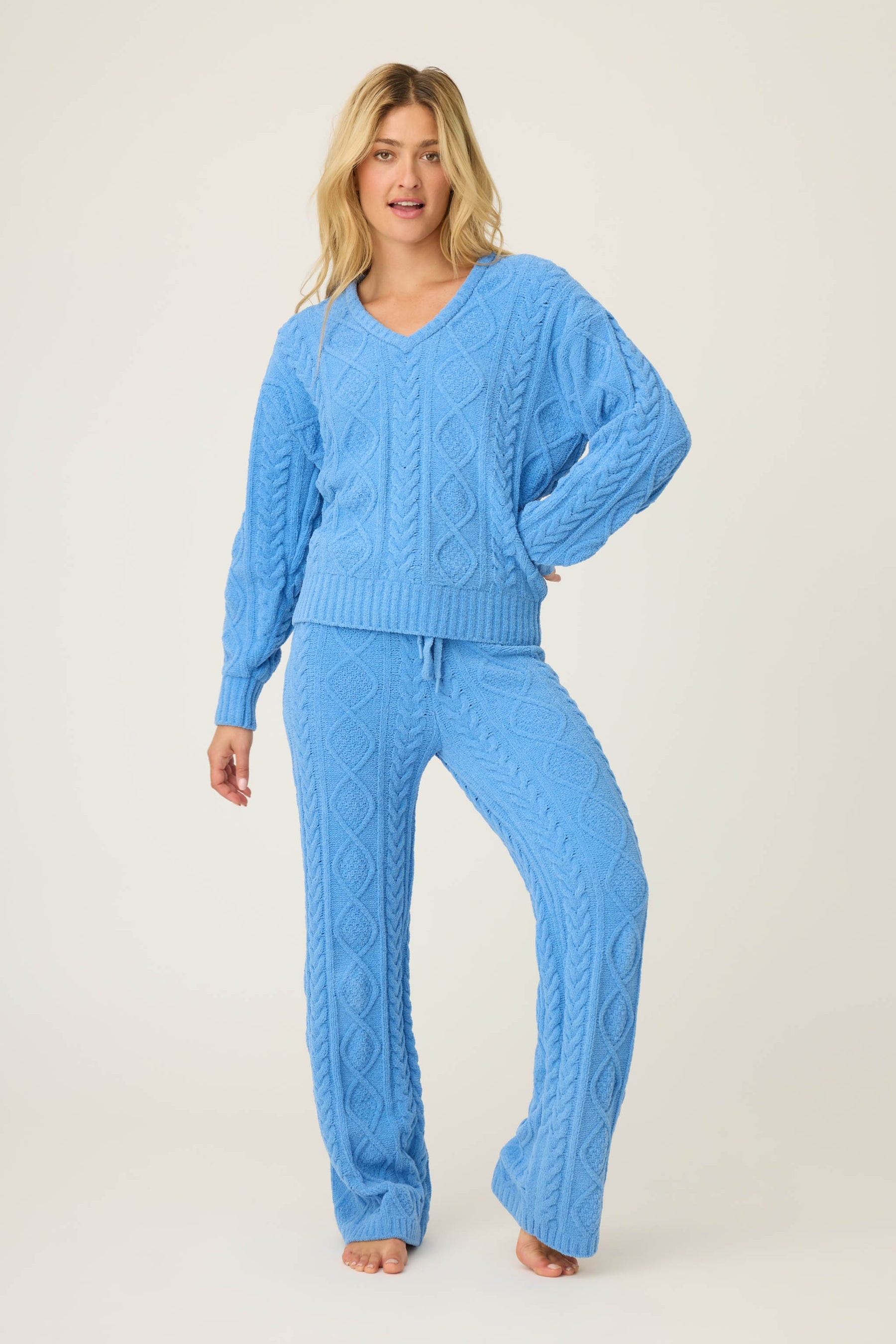 P.J. Salvage Cozy Chenille Cable Knit L/S Sweater