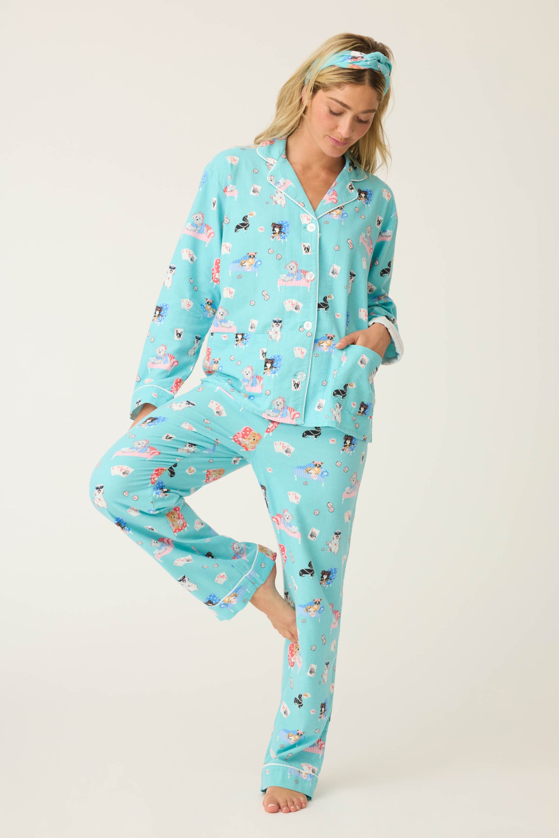 P.J. Salvage Print Flannel PJ Set