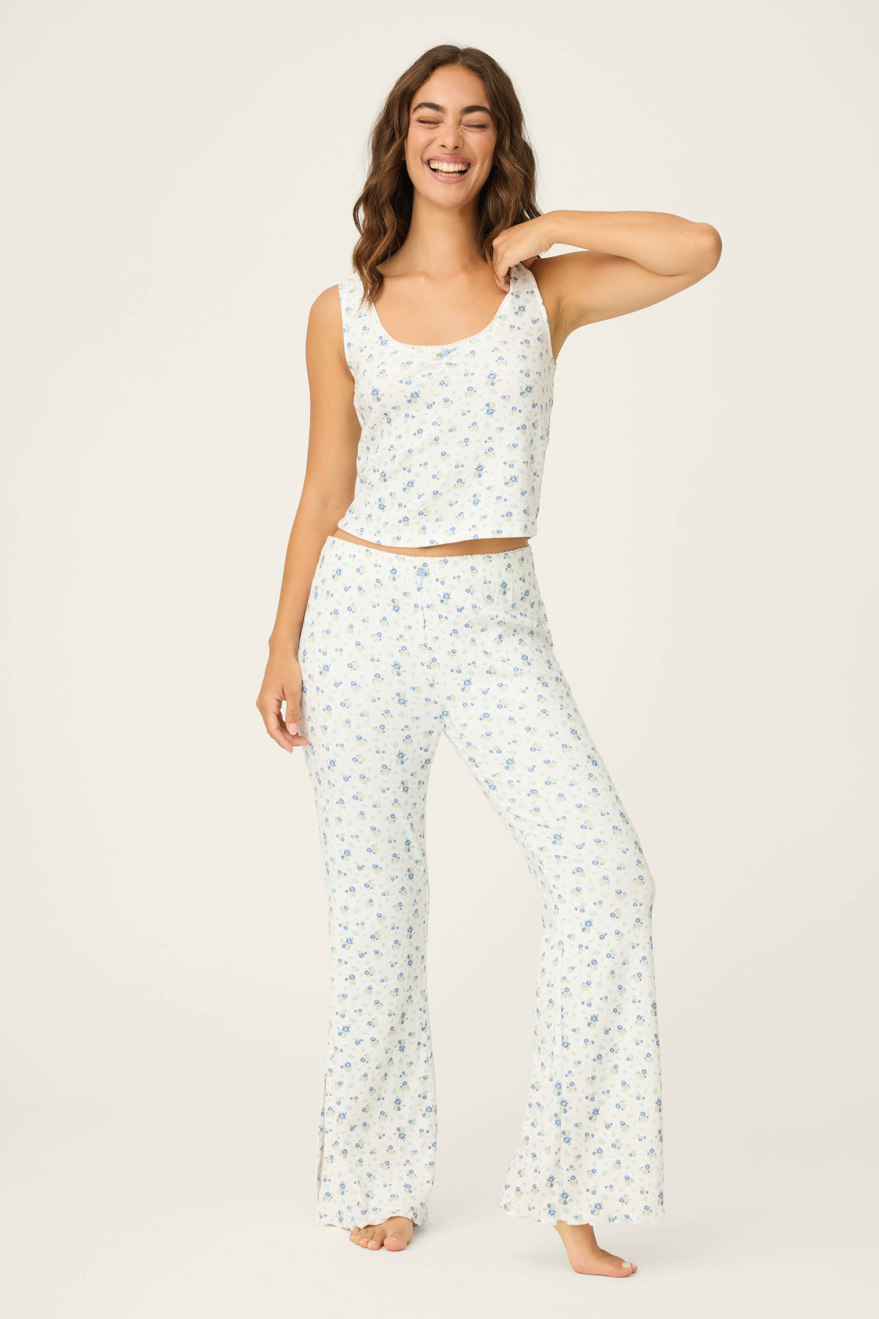 P.J. Salvage More Amour Ditsy Floral Pointelle Pant