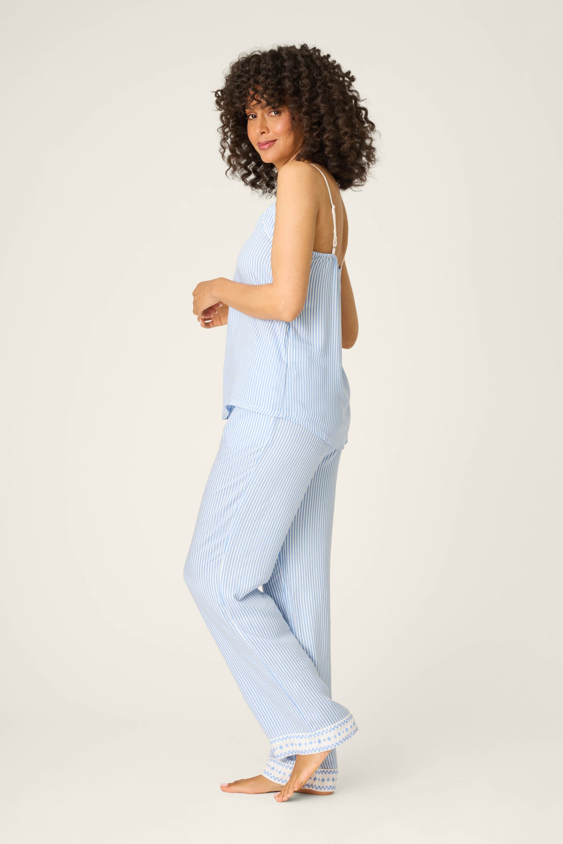 P.J. Salvage Frutta Fresca Striped Long Lounge PJ Set