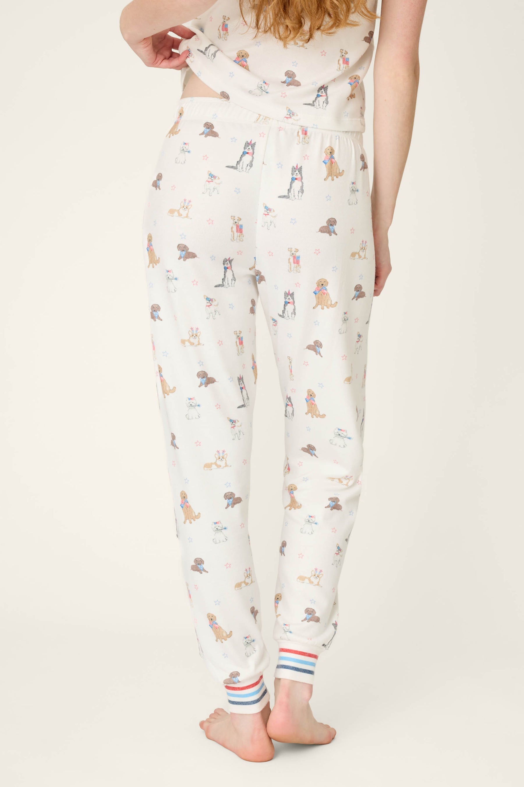 P.J. Salvage Red, White, & Woof Patriotic Pups Banded Pant